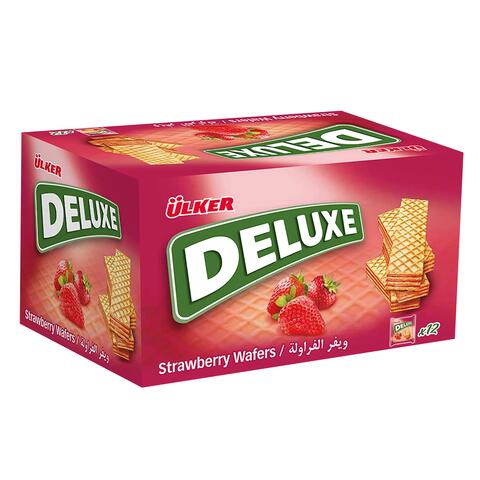 Buy Ulker Strawberry Cream Wafers 40g x12 in Saudi Arabia
