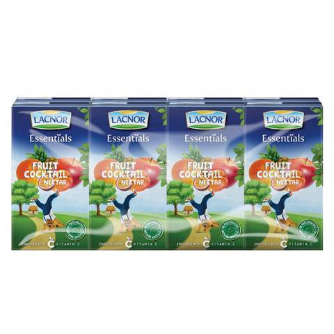 Lacnor Essentials Fruit Cocktail Juice 125ml Pack of 6