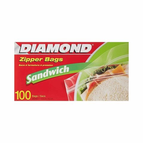 Diamond Zipper Sandwich 100 Bags