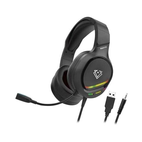 Vertux Tokyo Noise Isolating Amplified Wired Gaming Headset With Mic Black
