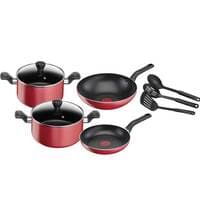 Tefal Simply Chef Cookware Set Red 9 PCS