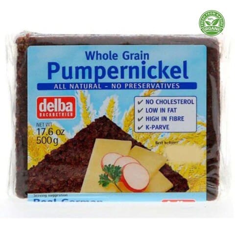 Delba Organic Whole Grain Pumpernickel Bread 500g