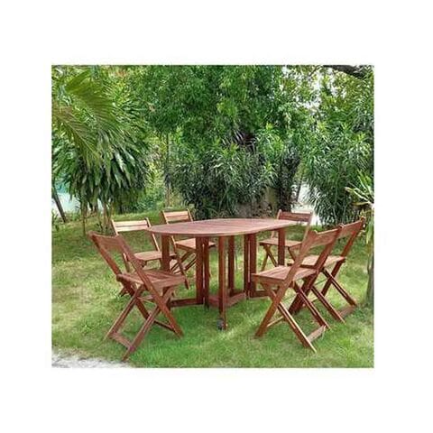 Paradiso Monza Table With Chair Set Brown Pack of 7