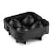 Four Sphere Ice Balls Mould Tray Black 11.5x4.5x11.5centimeter