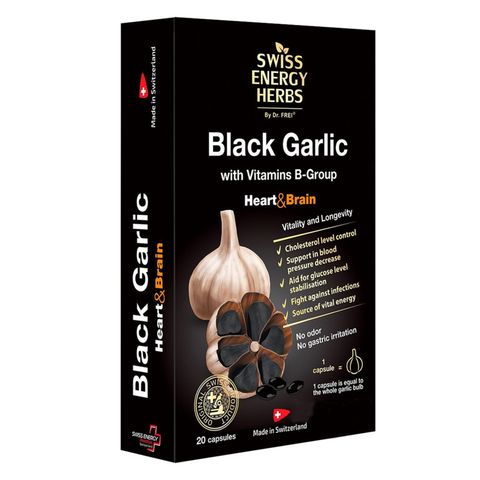 Swiss Energy Black Garlic Supplement 20 Capsules