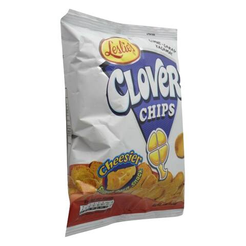 Leslie&#39;s Clover Chips Cheesier Flavoured Corn Sticks 55g