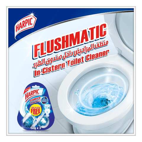 Harpic Flushmatic Toilet Rim Block Blue 50g Pack of 3