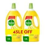 Buy Dettol Multi-Action Cleaner with Lemon Fragrance - 1.8 Liter - 2 Pieces in Egypt
