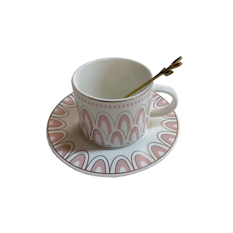 Buy Ceramic Coffee Tea Cup Set Gold Ring Arabic Cups With Saucer 