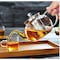 Lushh Borosilicate Glass Teapot Coffee Pot With Heat Resistant Stainless Steel Infuser Tea Pot Can be Used On Stovetop 1000ml/35oz