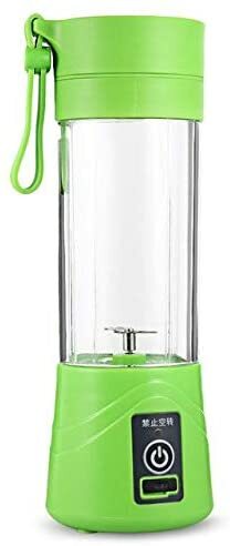 Generic Personal Portable Juicer Blender, 4 Blades Rechargeable Fruit Mixing Machine For Baby Travel 380ml - Green