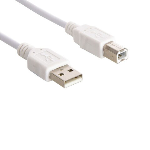 ساندبرغ USB 2.0 A-B سلك ذكر 1.8 متر - أبيض