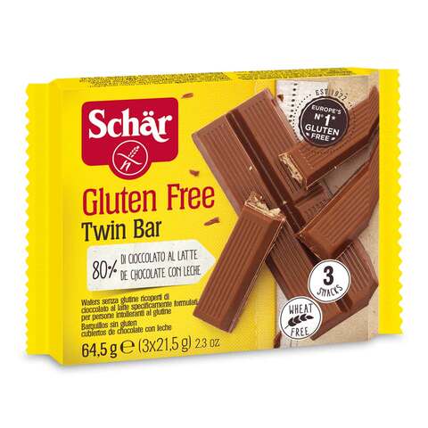 Buy Schar Gluten Free Twin Bar 64.5 g (wheat free) in Saudi Arabia