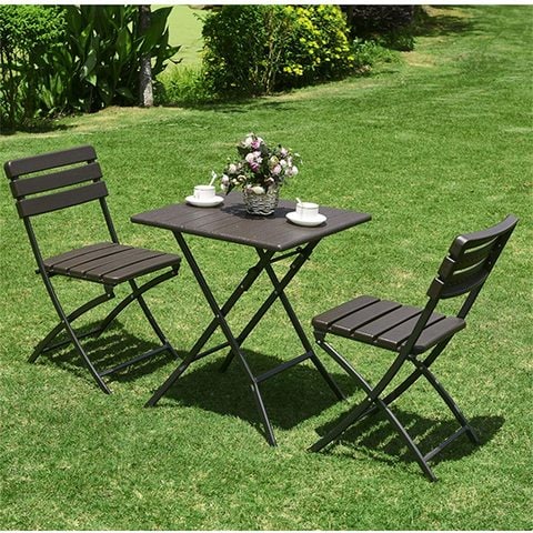 Outdoor folding dining table deals and chairs