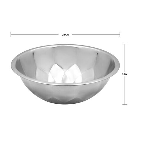 RK STEEL DIAMOND BOWL, RK0121, 28 CM