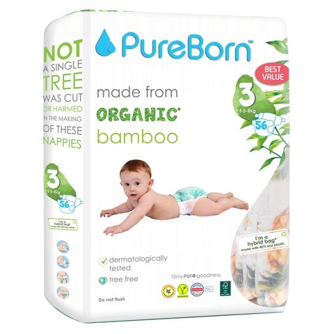 Buy Pampers Pure Protection Dermatologically Tested Diapers Size 2 4-8kg 39  Diapers Pack of 3 Online - Shop Baby Products on Carrefour UAE