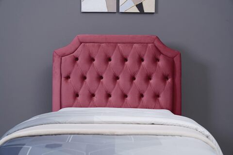 Pink velvet outlet headboard