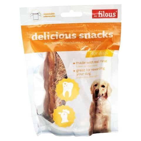 Les Filous Chicken Wrap Dog Snack 100g