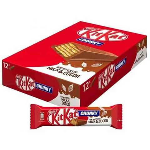 Nestle Kit Kat Chocolate Chunky Milk And Cocoa 46 Gram 12 Pieces