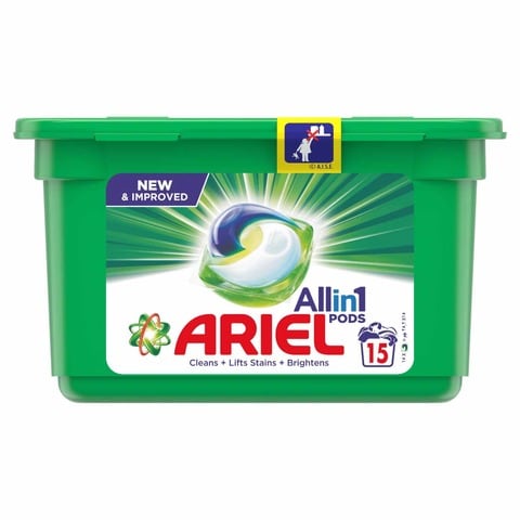 Ariel All in 1 Pods Original Scent Liquid Detergent Capsules 15 Capsules