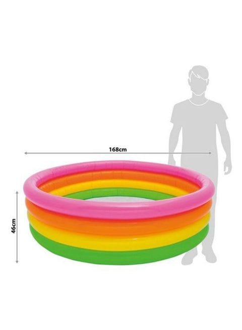 Intex 4-Ring Sunset Glow Inflatable Pool 168 x 46centimeter