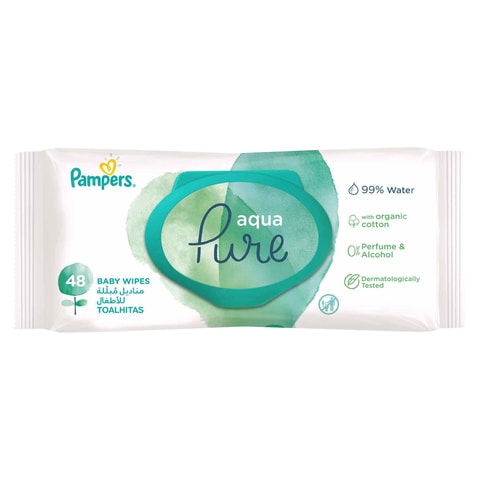 Pampers Baby Wipes, Aqua Pure, 48 Wipe Count