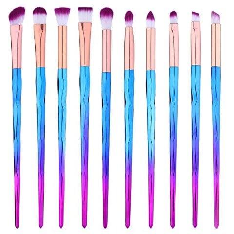 Buy Btyms Eye Shadow Brush Set, Unicorn Eye Makeup Brushes For Shading Or Blending Of Eyeshadow Cream - 10 Pcs in UAE