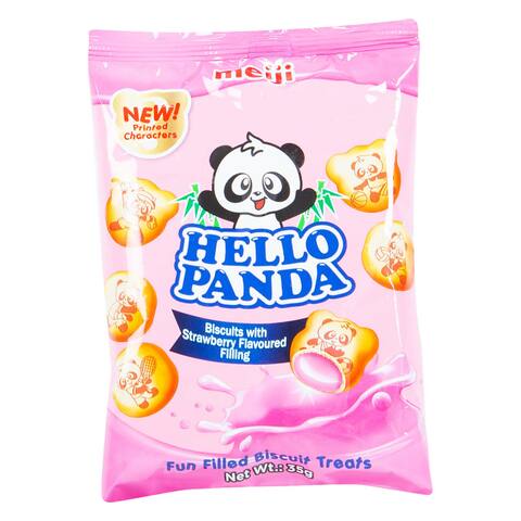 Meiji Hello Panda Strawberry Biscuits 35g