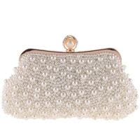 Aiwanto Pearl Women&#39;s Night Party Purse Wallet Bag With Steel Strip
