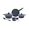 Winsor Forged Aluminium Cooking Set Black Pack of 8
