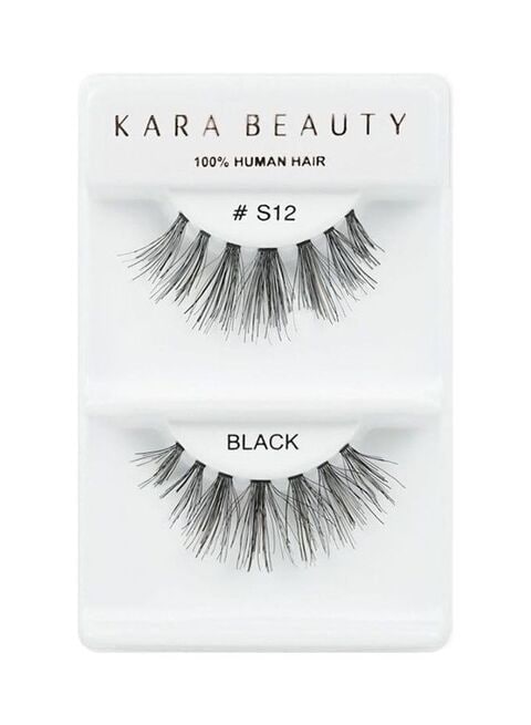 Buy Kara Beauty Human Hair Eyelashes S12 Black Online - Shop Beauty &  Personal Care on Carrefour Saudi Arabia