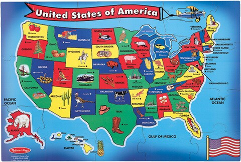 Melissa And Doug Usa Floor Puzzle Buy Melissa And Doug Usa Map Floor Puzzles Online Shop Toys Outdoor On Carrefour Uae