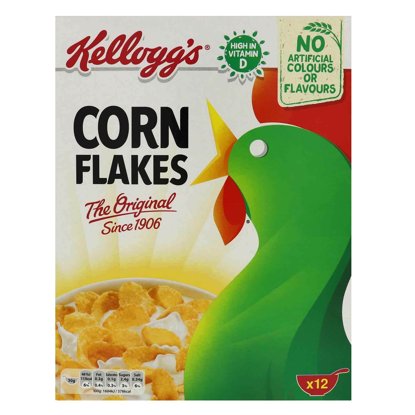 Buy Kellogg's Original Corn Flakes Cereal 375g Online Shop Food Cupboard on Carrefour UAE