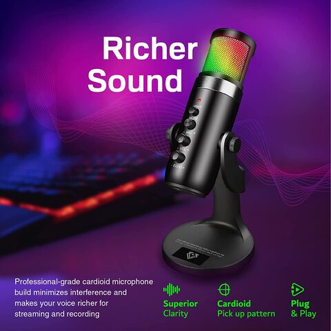 Unidirectional USB Microphone for Windows/Mac/PS4