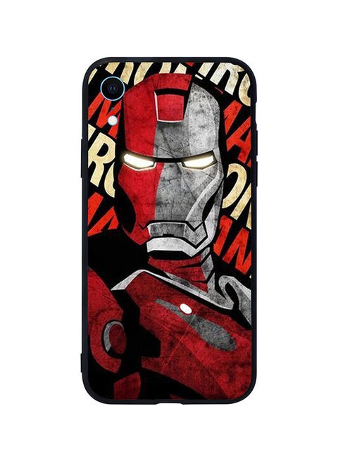 Theodor - Protective Case Cover For Apple iPhone XR Yellow &amp; Red Iron Man