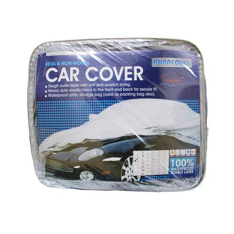 Duracover Waterproof Car Cover L White