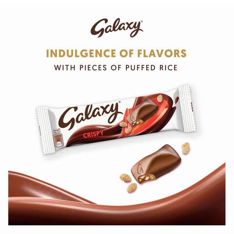 Buy Galaxy Crispy Chocolate Bar 36g Online - Shop Food Cupboard on  Carrefour Saudi Arabia