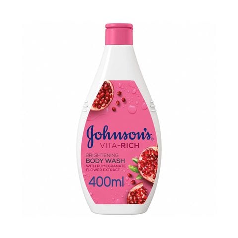 Johnson&#39;s vita-rich brightening body wash with pomegranate flower extract 400 ml