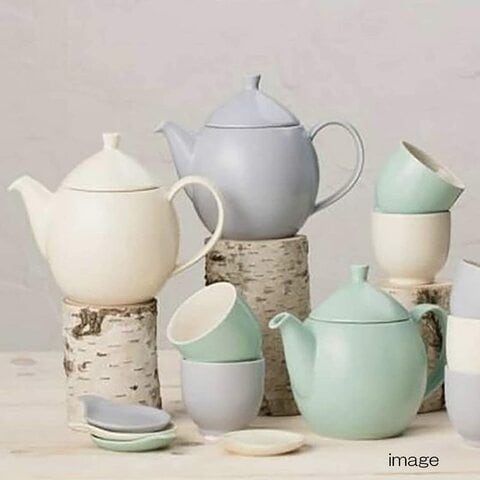 Forlife Dew Teapot With Basket Infuser, Natural Cotton, 32 Oz/946ml