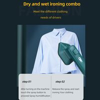 Portable Handheld Steam Iron Mini Travel  Fabric Garment Iron Lightweight Steamer for Home Office Travel(water tank 60ml)