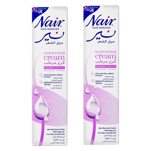 اشتري Nair Hair Removal Moisturising Cream White 110g Pack of 2 في الامارات
