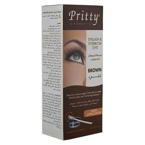 Pritty Cosmetics Eyelash And Eyebrow Dye Kit Brown