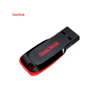 SanDisk-CZ50 USB Flash Drive Cruzer Blade Pen Drives Encryption Mini Memory Stick 16GB USB 2.0