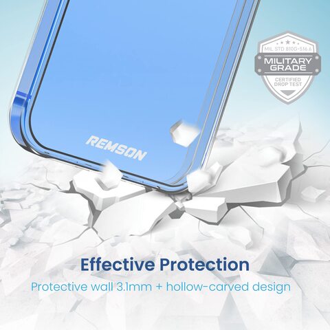 Remson Impact Pro + Crystal Clear Case Cover Anti- Scratch Impact Resistance Military Grade Drop Protection PC and TPU Shockproof Protective Phone Case Compatible with iPhone 13 Pro 6.1inch
