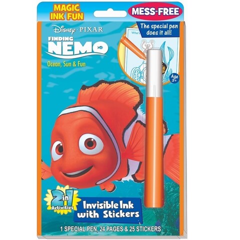 Disney Pixar Finding Nemo Invisible Ink Magic Pen With Sticker Puzzle Book, USA, Age 3+