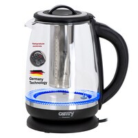 Germany technology Camry CR 1290 Kettle glass 2,0 l - with temp. control and tea infuser