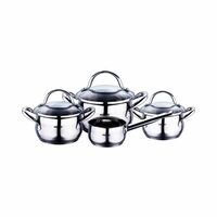Bergner Gourmet Induction Stainless Steel Cookware Set Silver 7 PCS