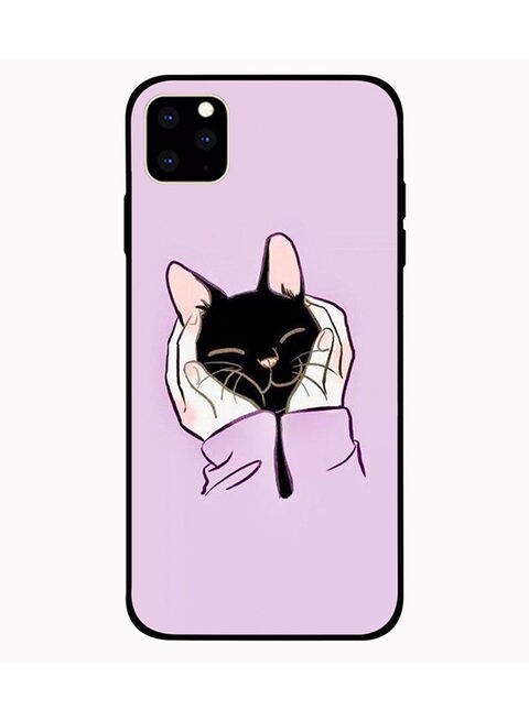 Theodor - Protective Case Cover For Apple iPhone 11 Pro Max Black Loving Cat