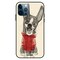 Theodor Apple iPhone 12 Pro 6.1 Inch Case Dog With Red Jacket Flexible Silicone Cover
