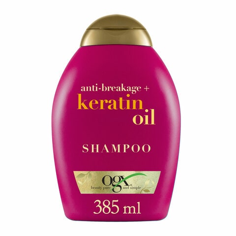 Buy OGX Shampoo Strength  Length+ Keratin Oil New Gentle and PH Balanced Formula 385ml in Saudi Arabia